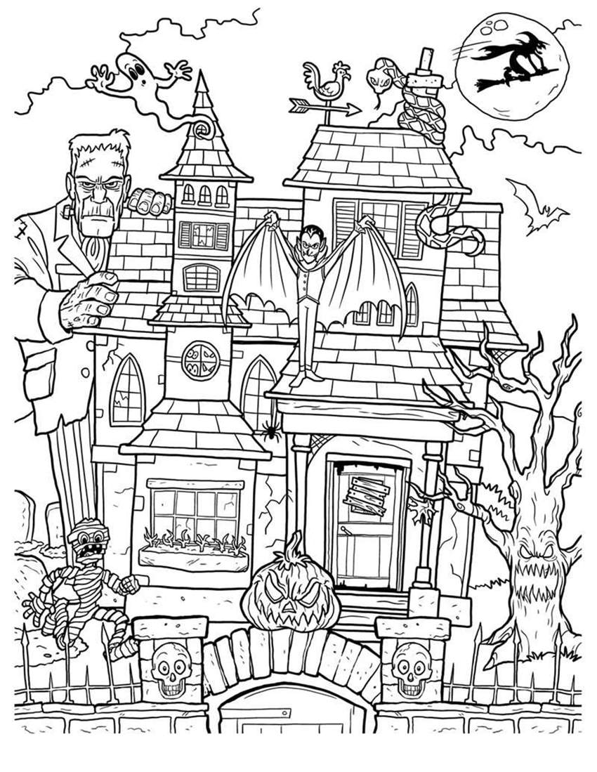 Adults Haunted House Coloring Pages Free Printable Coloring Pages Adults Haunted House Coloring Pages Free Printable Coloring Pages