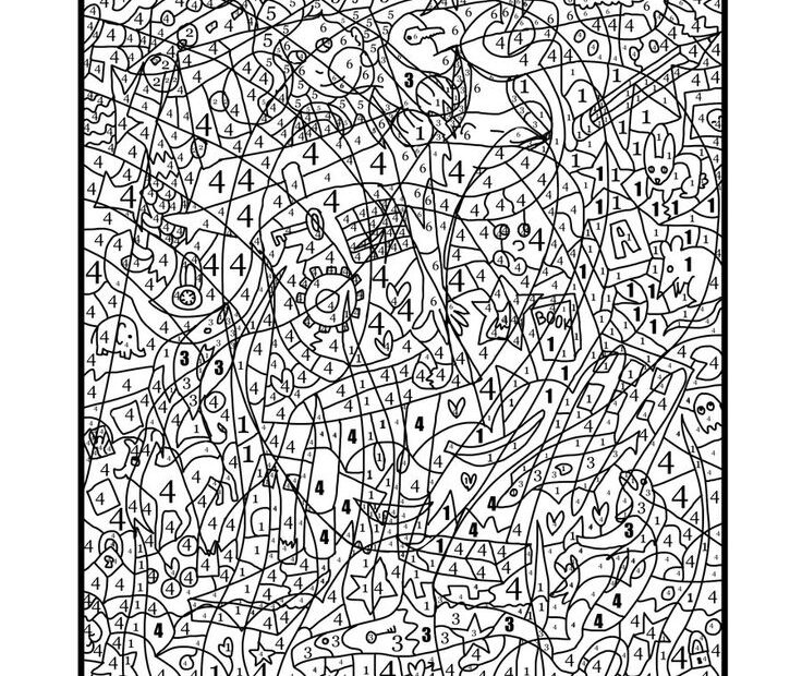 Advanced Color By Number Coloring Pages Coloring Home