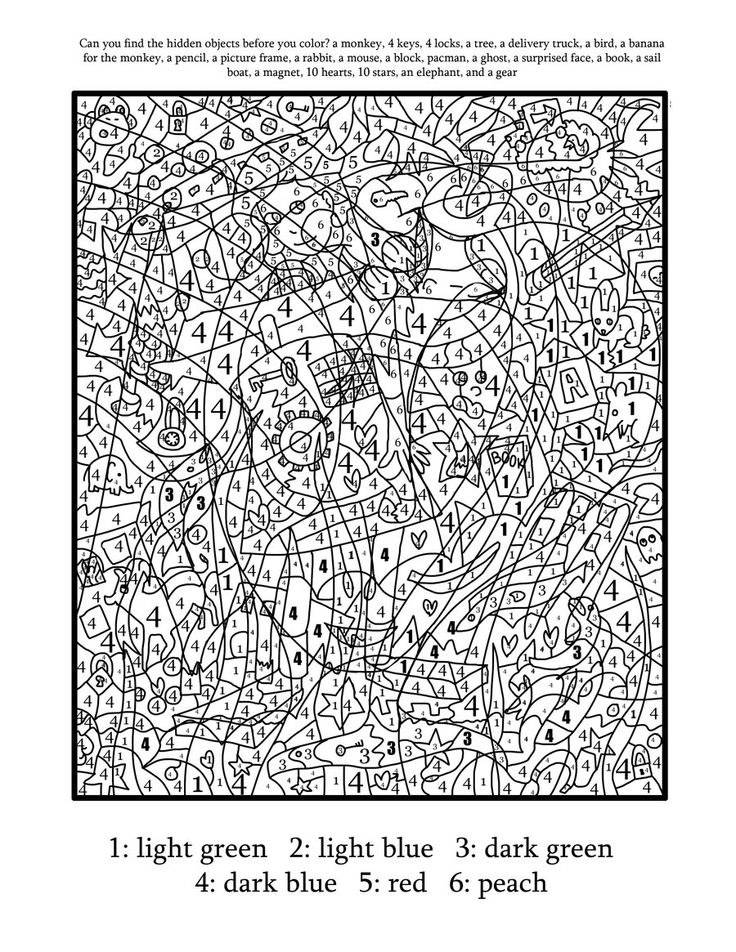 Advanced Color By Number Coloring Pages Coloring Home