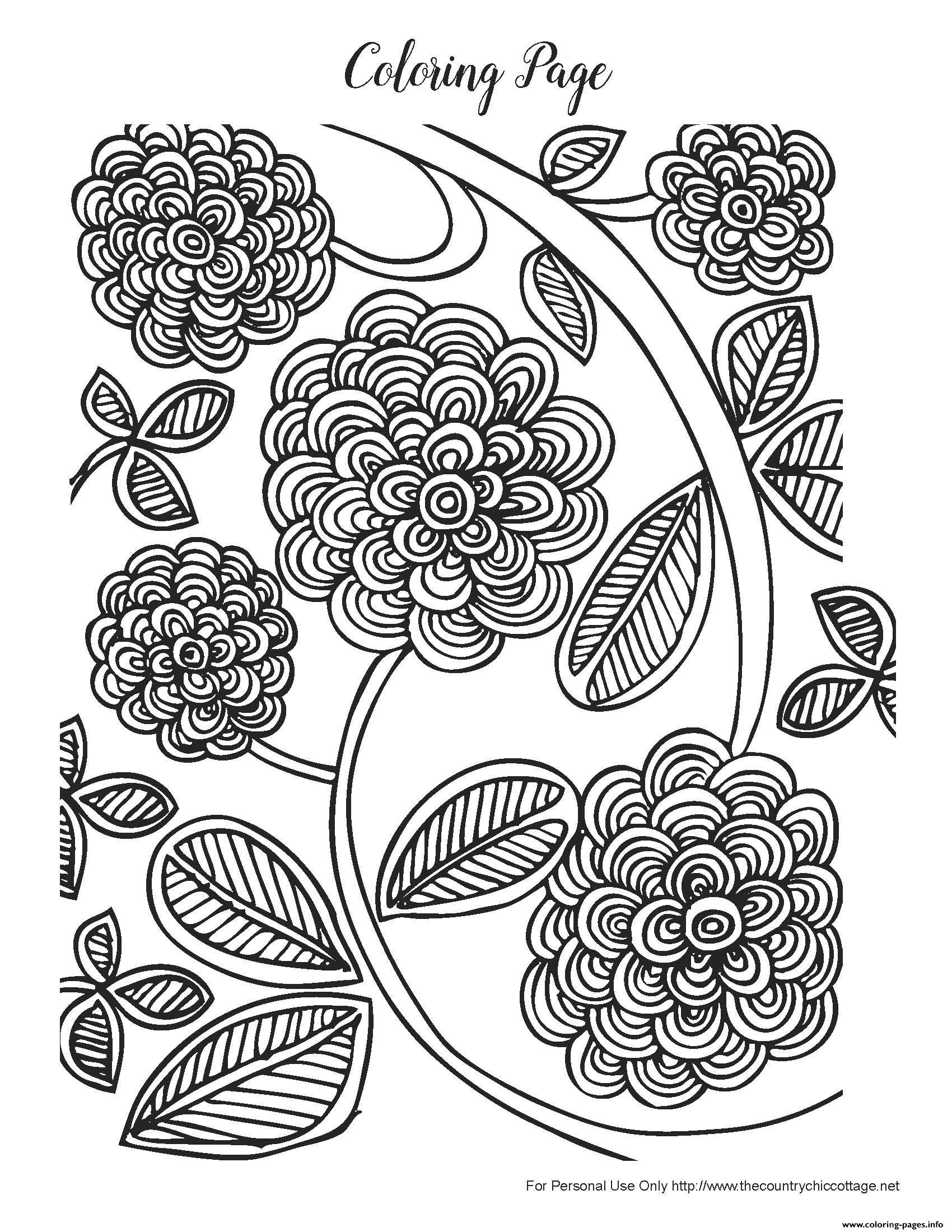 Advanced Free Spring Adult Coloring Pages Printable