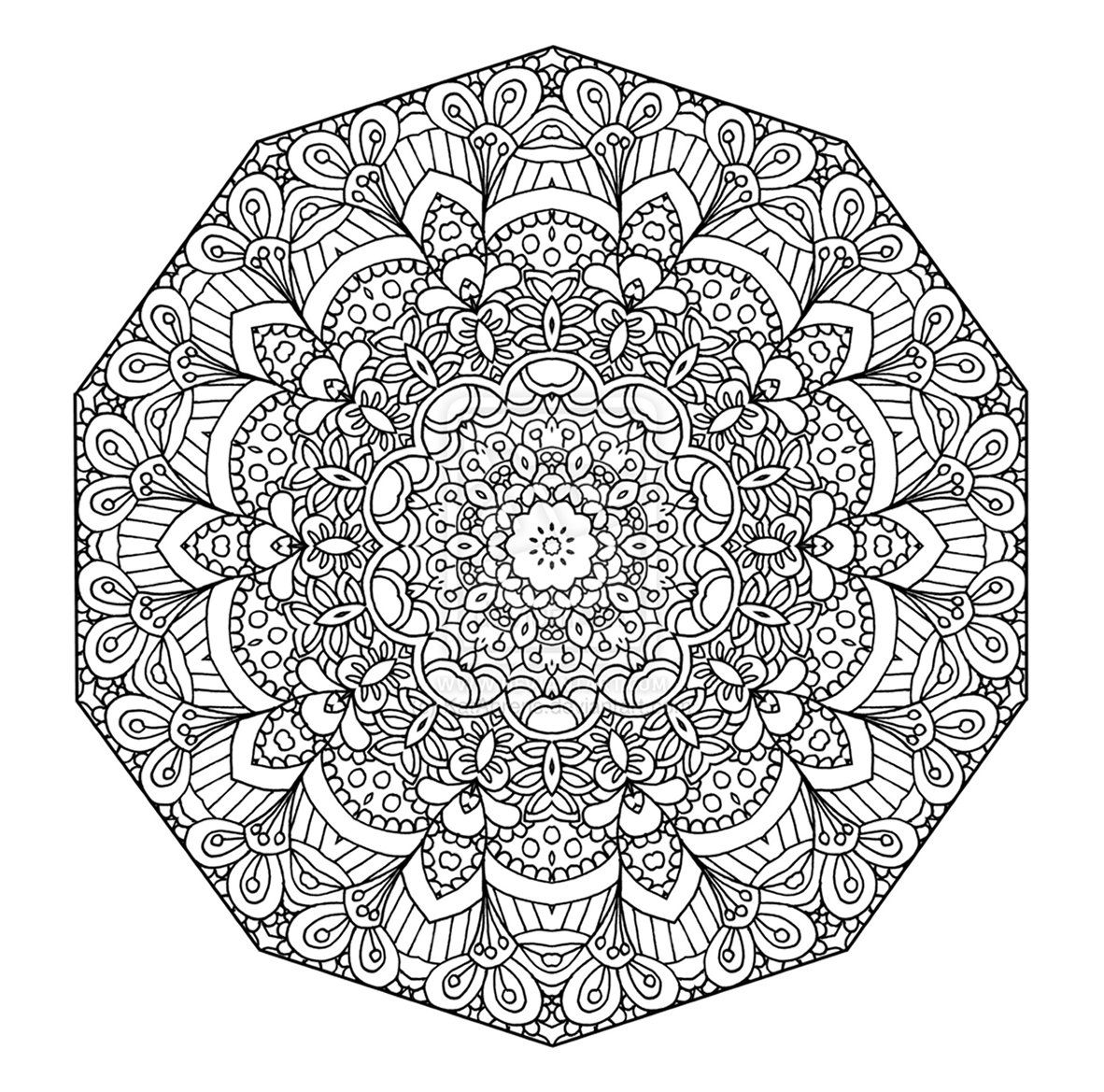 Advanced Mandala Coloring Pages Printable Coloring Home