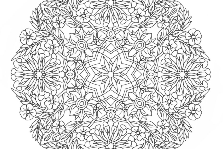 Advanced Mandala Complex Creative Design Coloring Page Printable