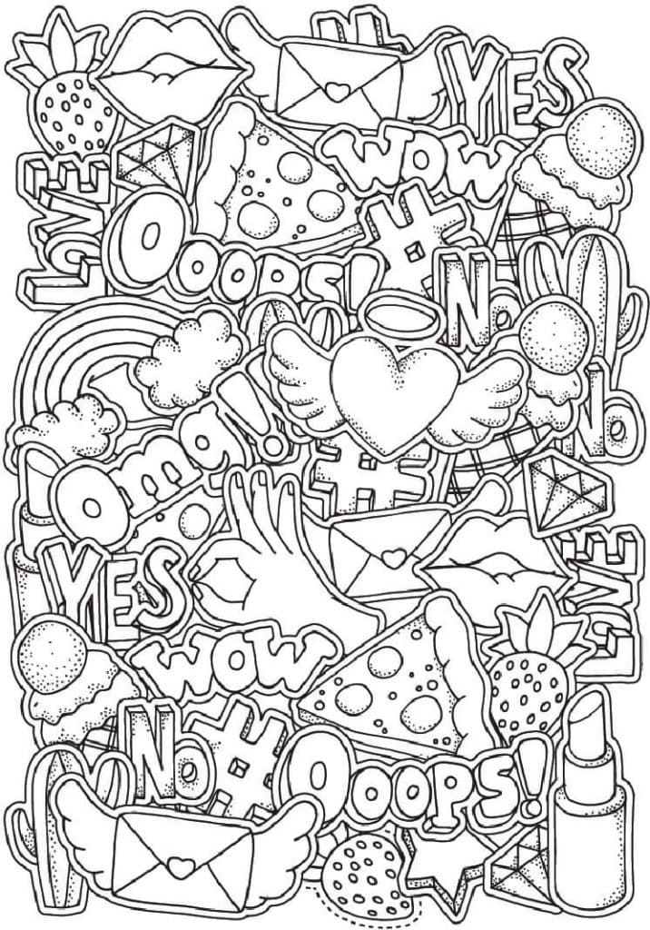 adult coloring pages aesthetic