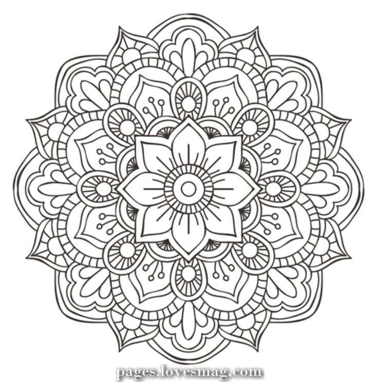 Aesthetic Mandala Coloring Pages Coloring And Drawing