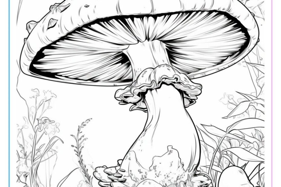 Aesthetic Mushroom Coloring Pages BUJO ART