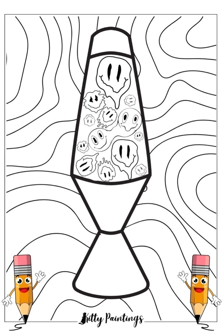 Aesthetic Preppy Lava Lamp Coloring Page Printable For Teens Or Adults Aesthetic Preppy Lava Lamp Coloring Page Printable For Teens Or Adults