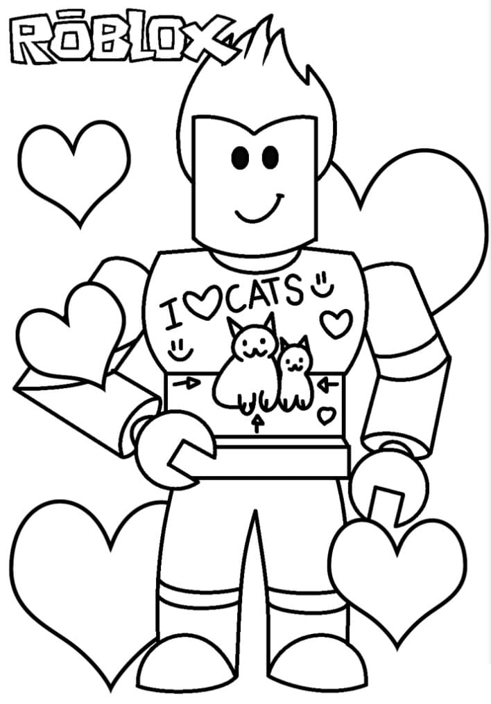 aesthetic Roblox coloring pages
