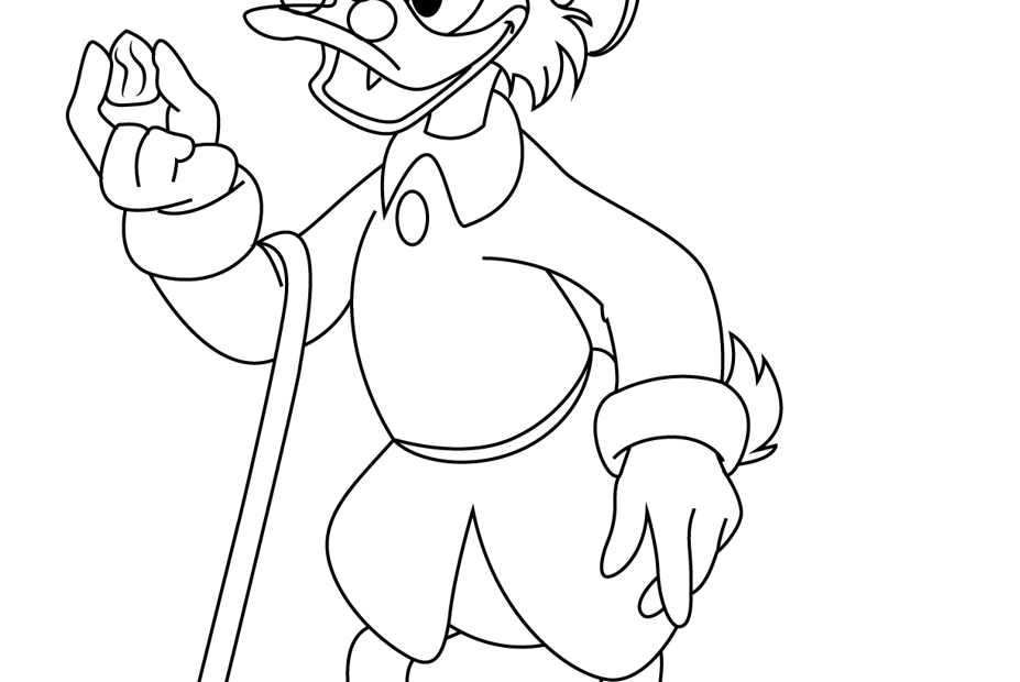 Aged Donald Duck Coloring Page For Kids Free Donald Duck Printable