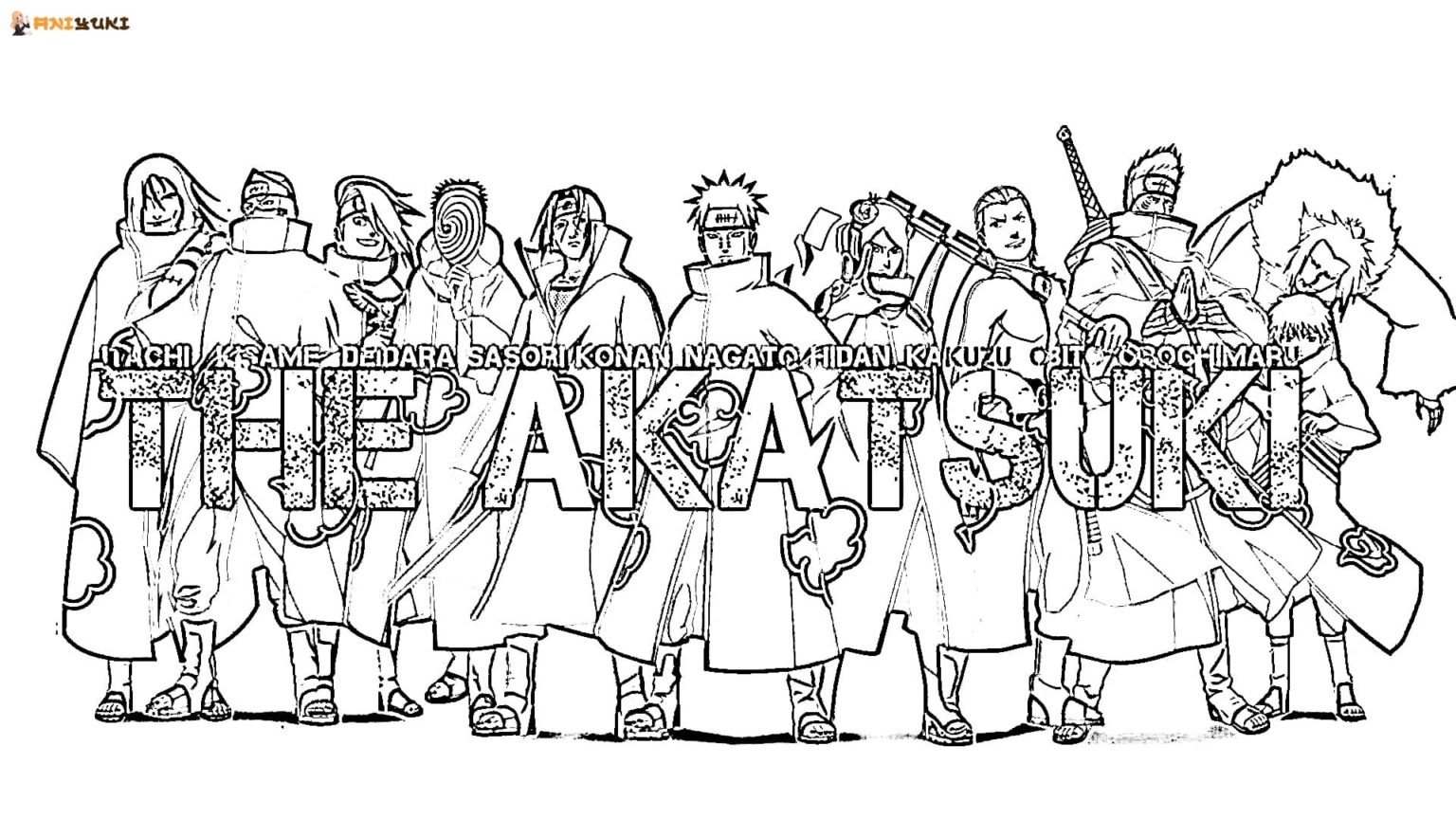 Akatsuki Coloring Pages Free Printable Coloring Pages