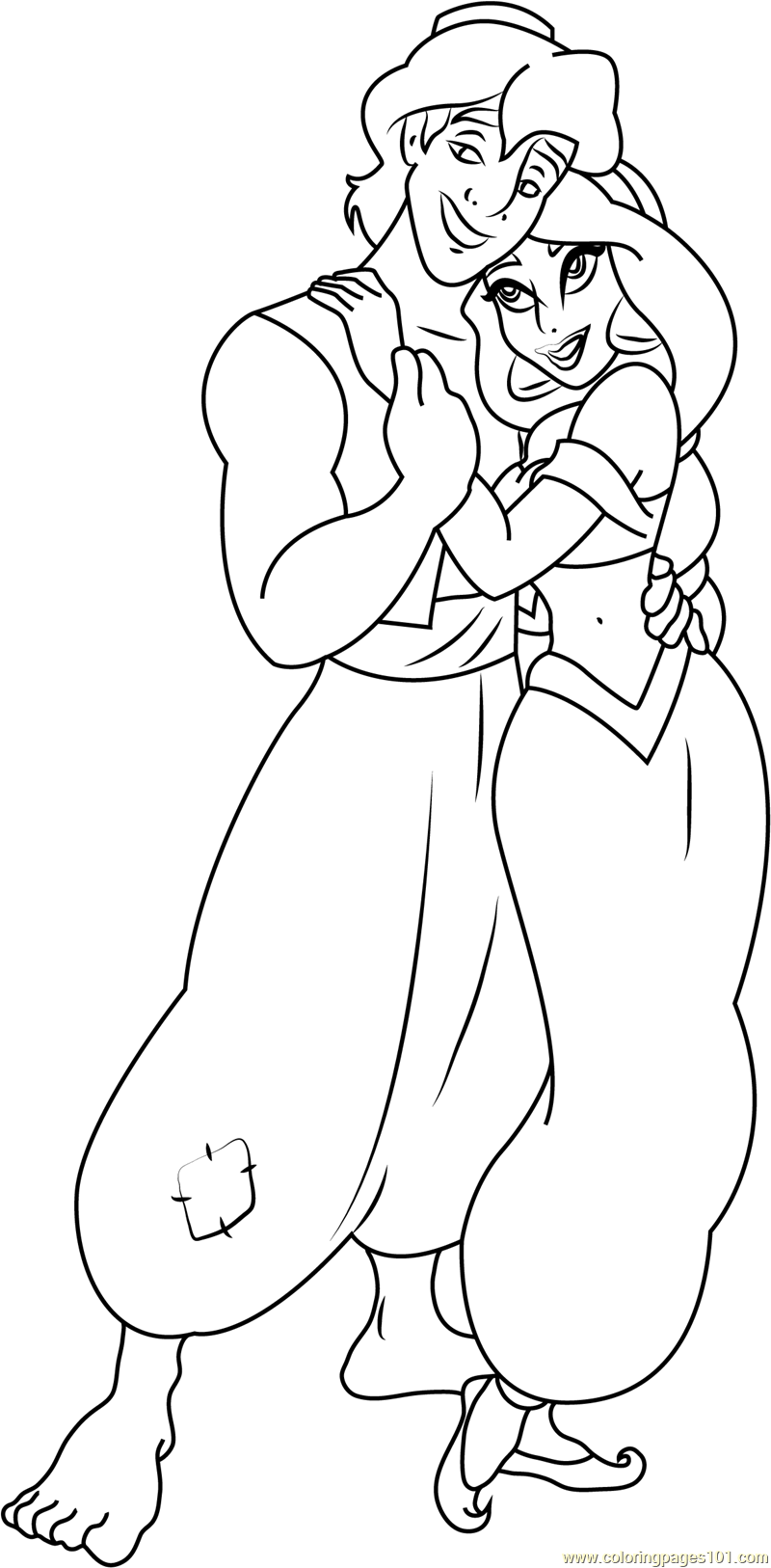 jasmine from aladdin coloring pages