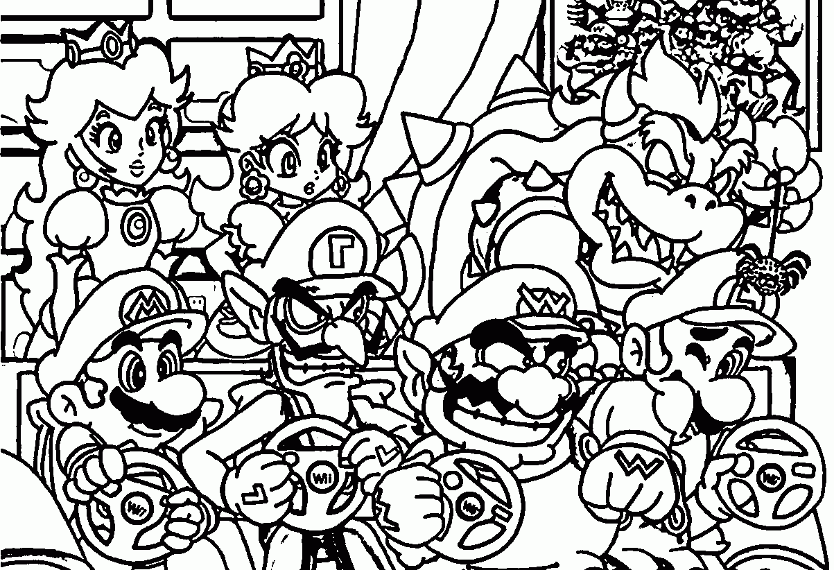 Mario characters coloring pages free Mario characters coloring pages free