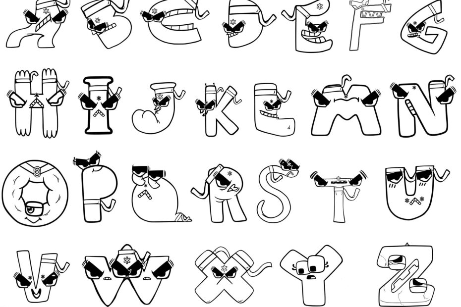 Alphabet Coloring Pages For Kids
