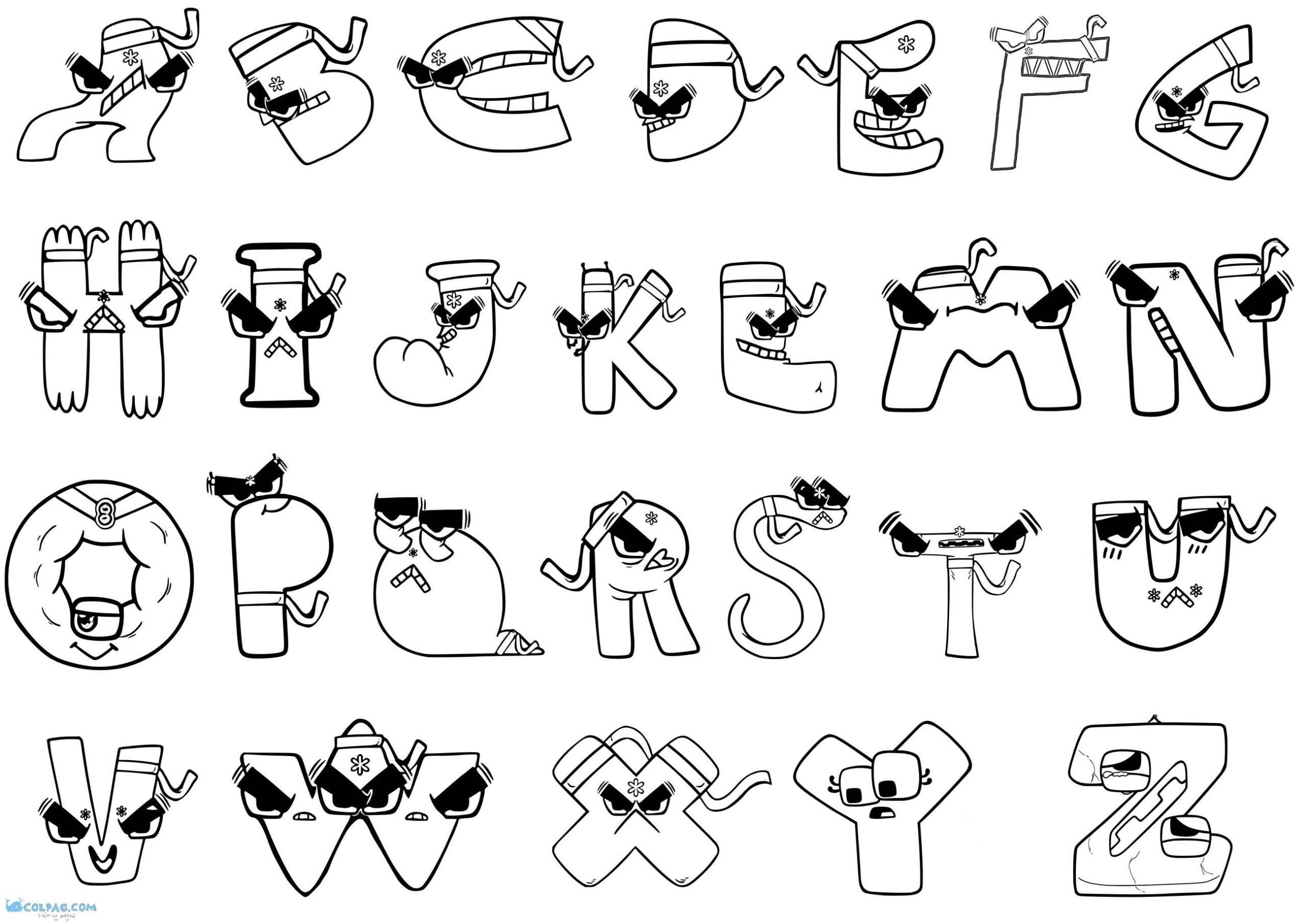 Alphabet Coloring Pages For Kids Alphabet Coloring Pages For Kids