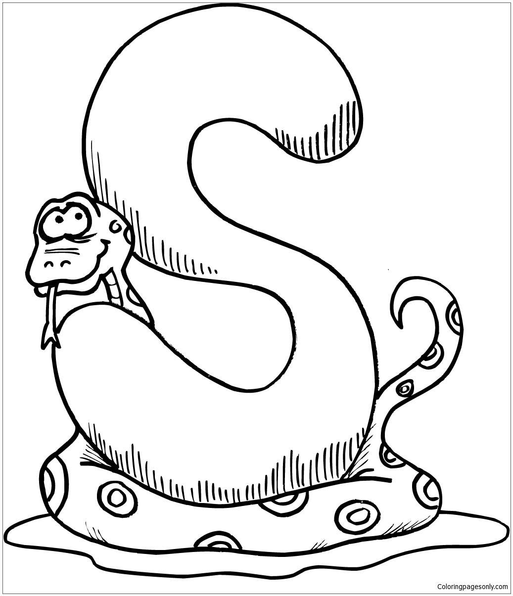 Alphabet Letter S Coloring Page Free Printable Coloring Pages