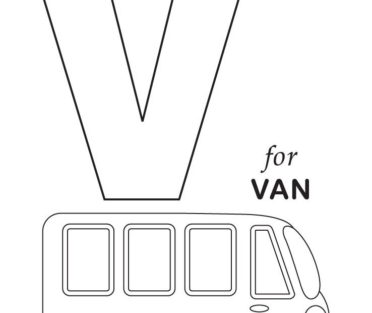 Alphabet Letter V Coloring Page A Free English Coloring Printable