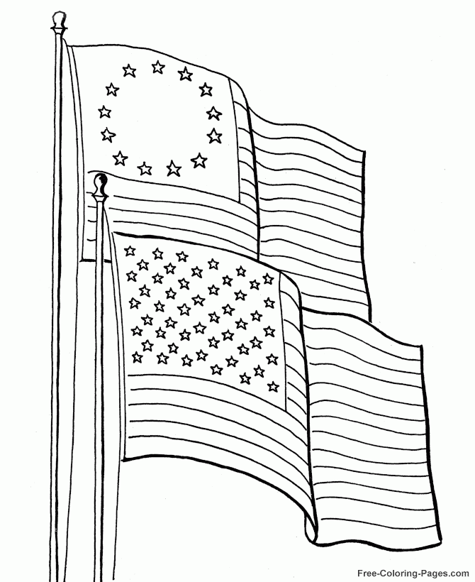 American Flag Coloring Pages American Flag Coloring Pages