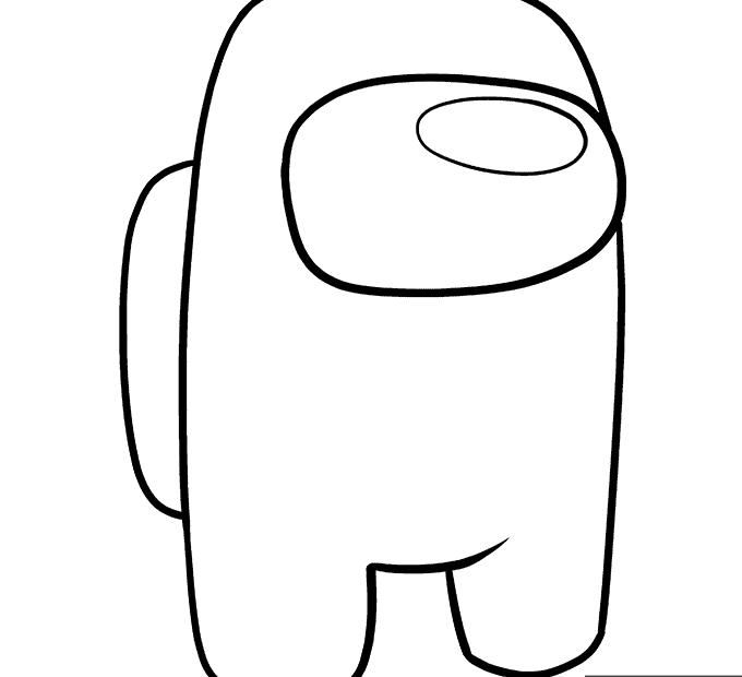 Among Us Character Coloring Page Easy Drawing Guides