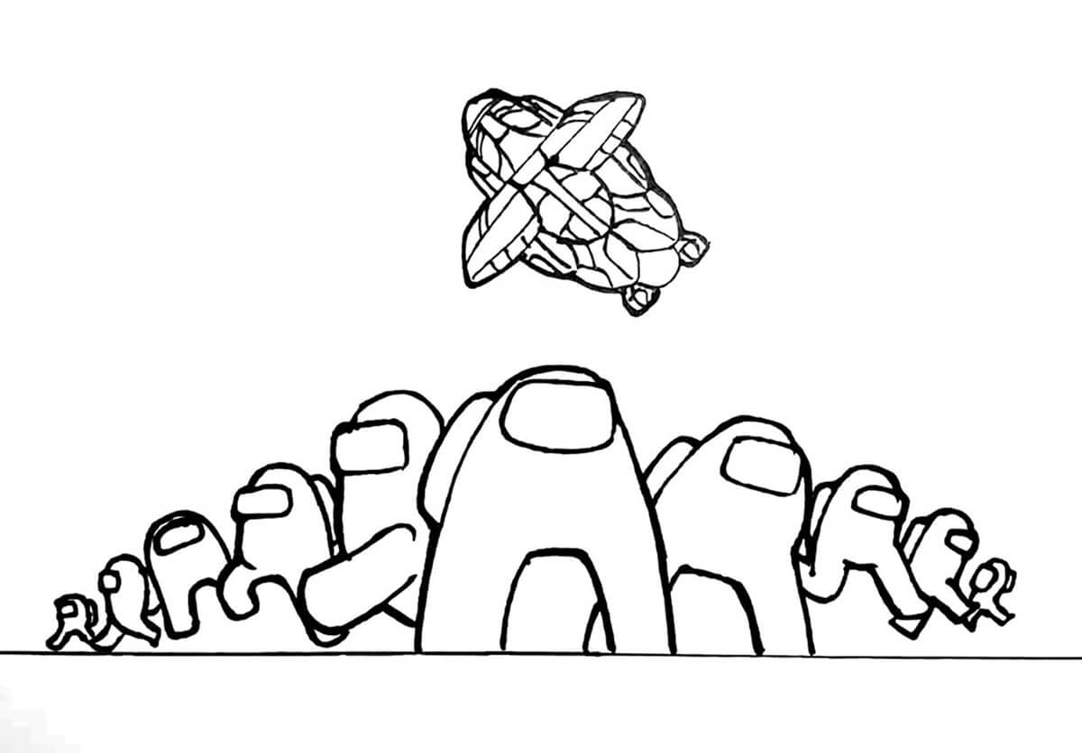 printable Among Us coloring pages printable Among Us coloring pages