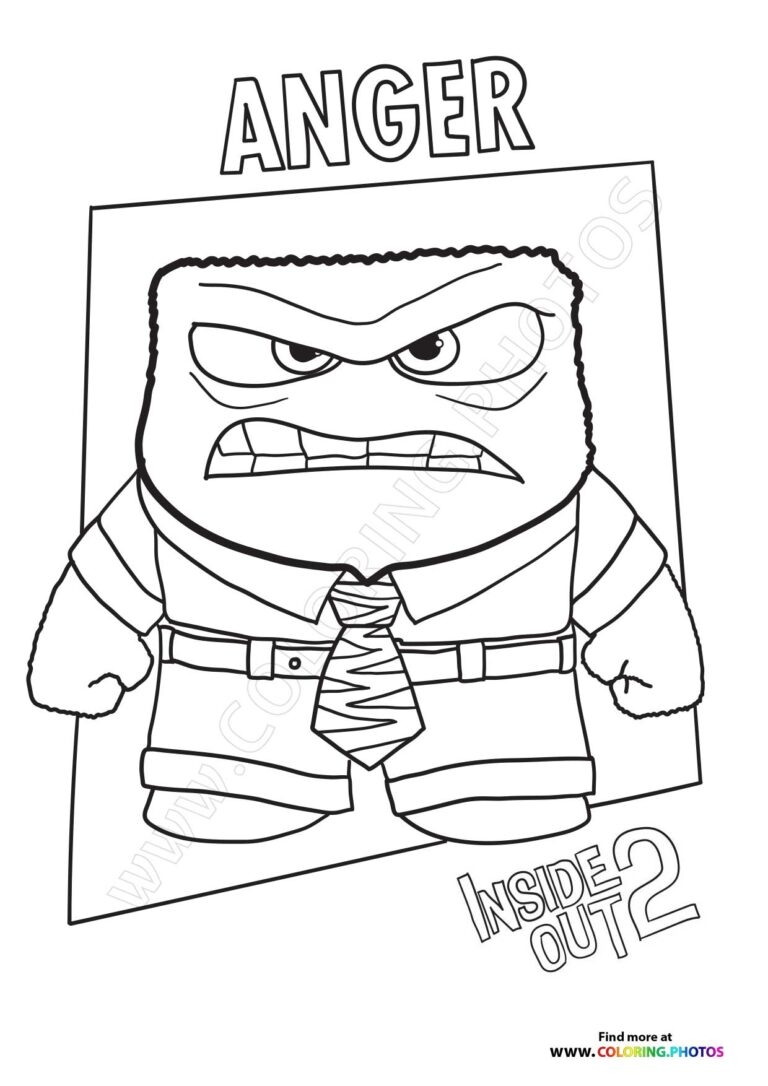 Anger Inside Out 2 Coloring Pages For Kids Anger Inside Out 2 Coloring Pages For Kids