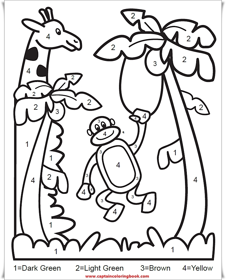 Animal Color By Number Printables