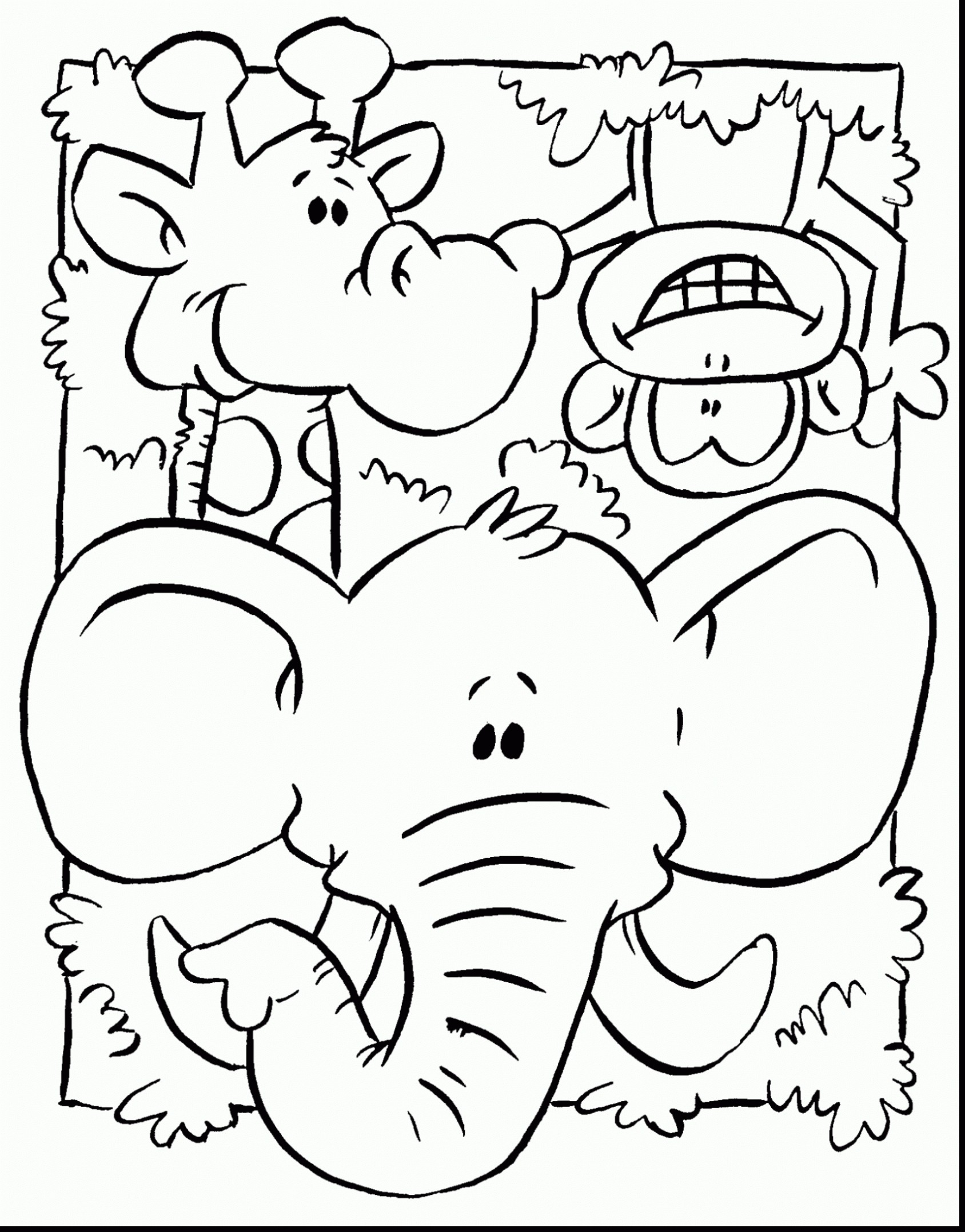 animal colouring pages for kids