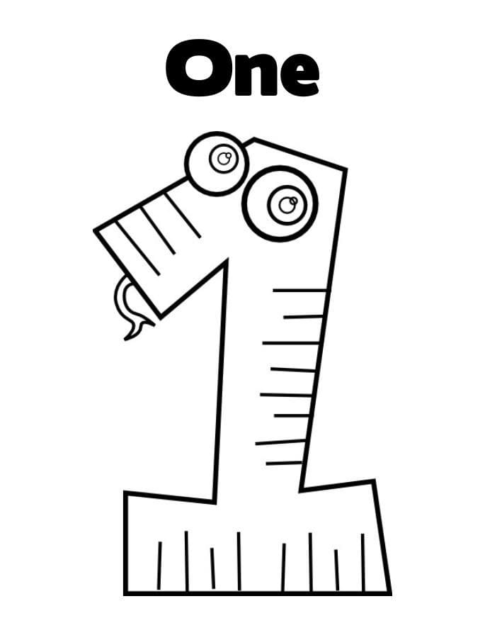 Animated Number 1 Coloring Pages Coloring Cool