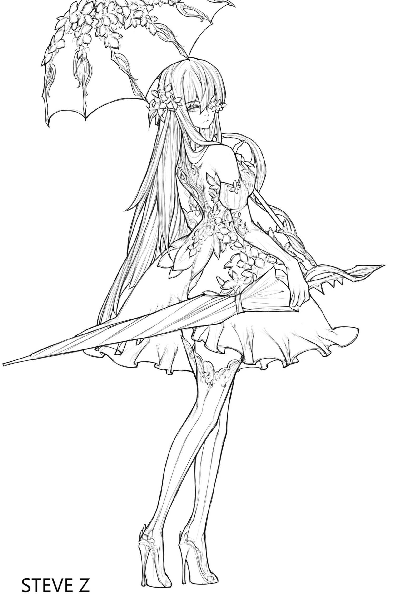 Anime Body Coloring Pages