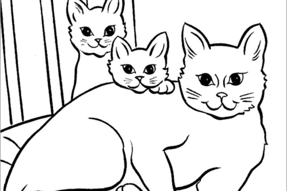 Anime Cat Coloring Page ColoringBay