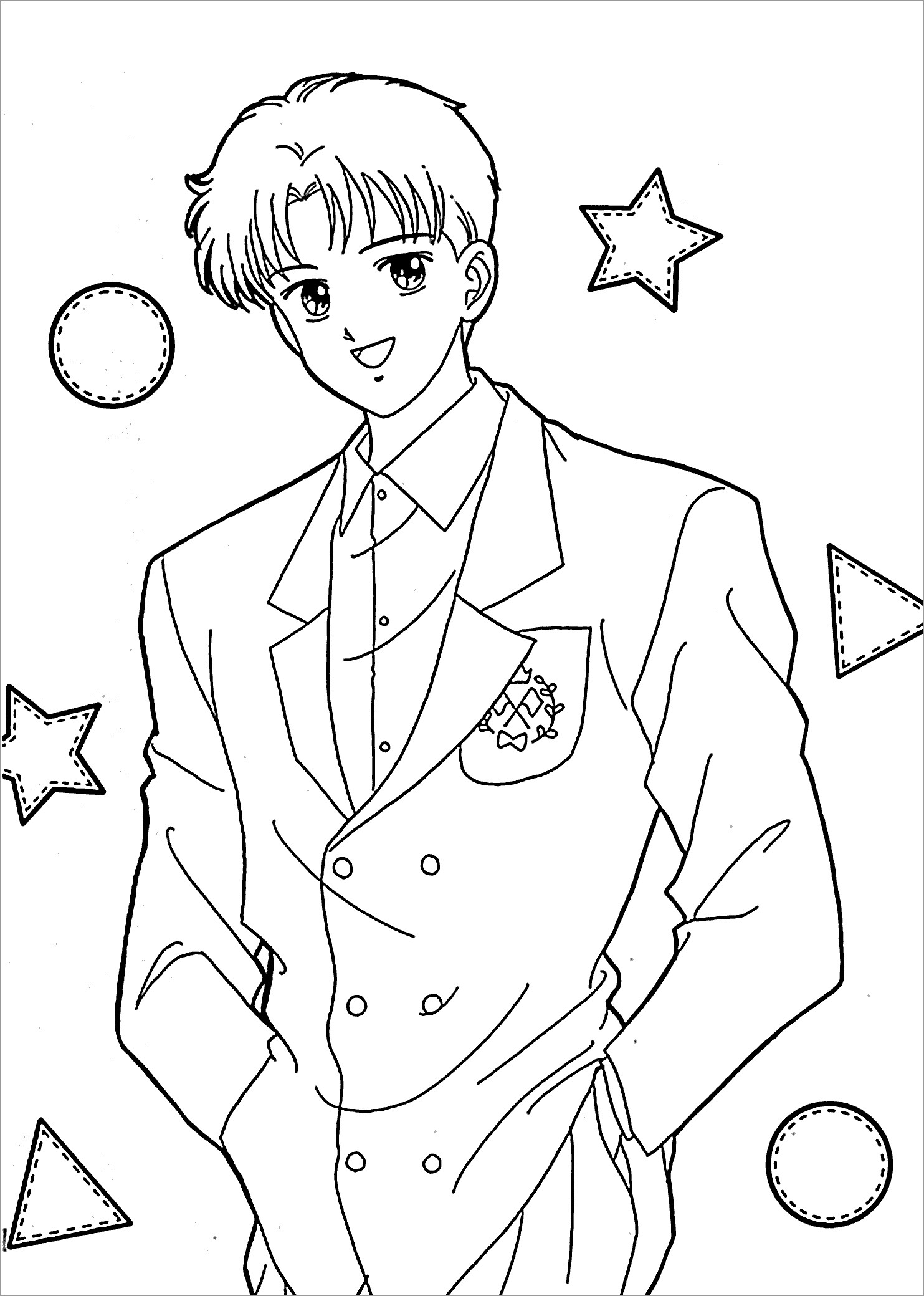 Anime Coloring Page For Kids ColoringBay