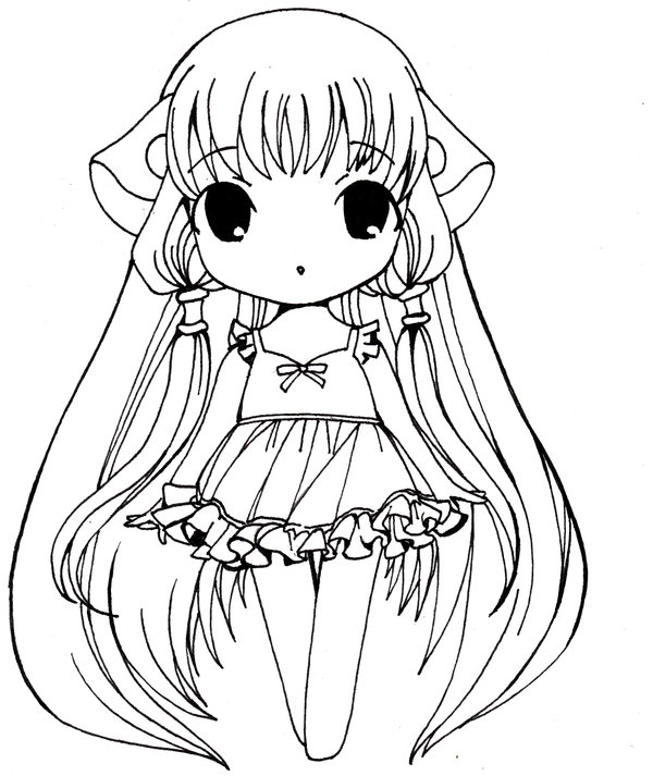 coloring page anime for kids