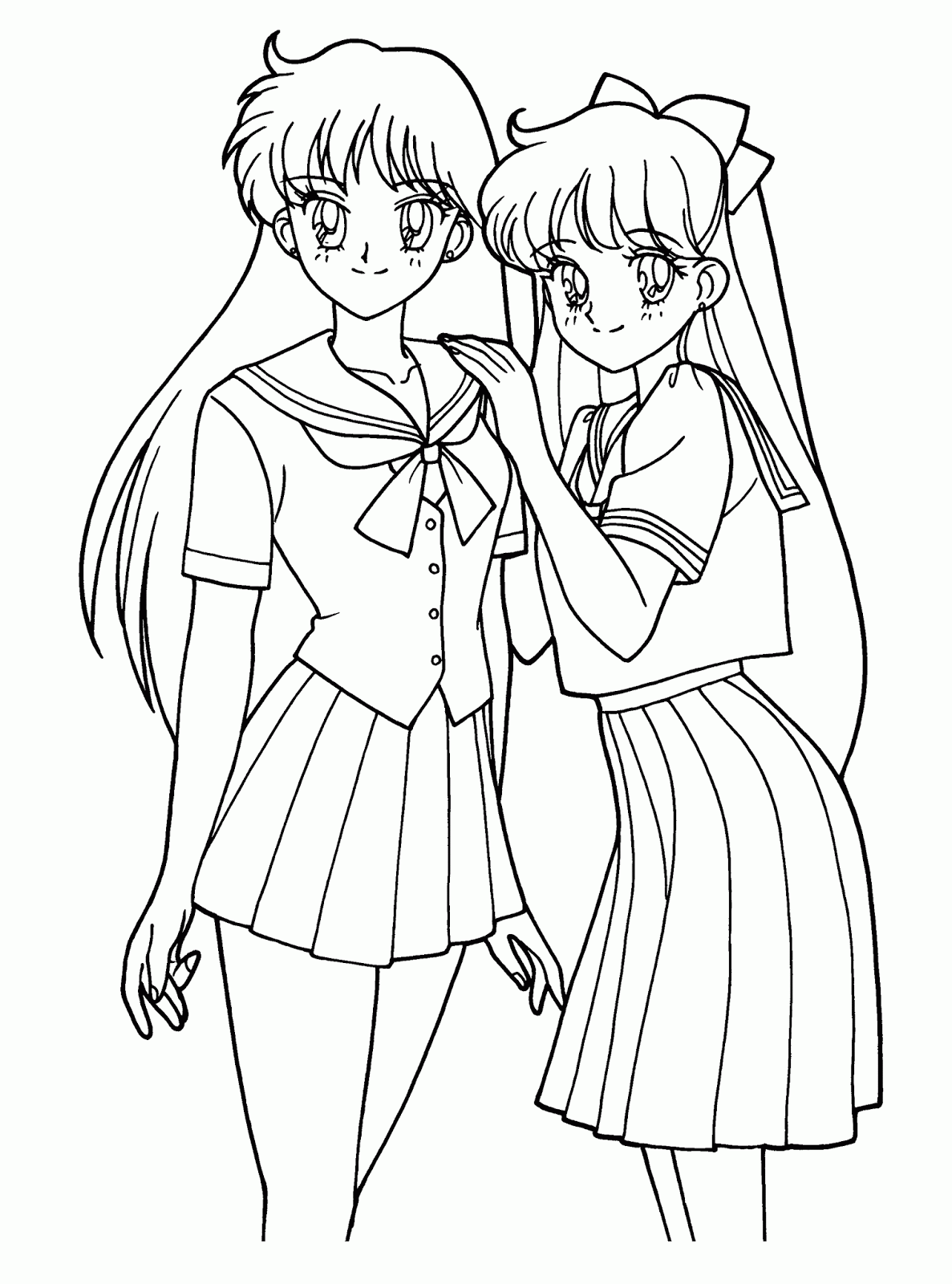 anime appropriate coloring page