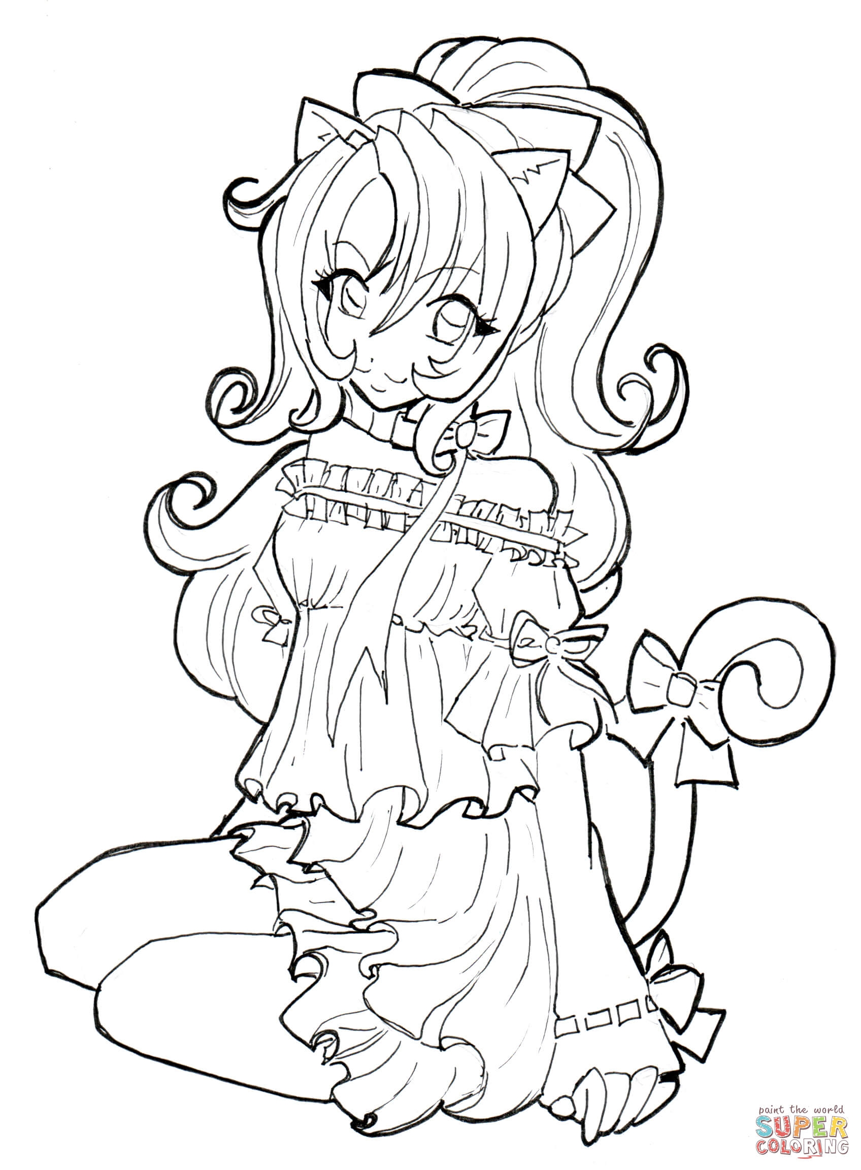Anime Coloring Pages For Girls At GetDrawings Free Download