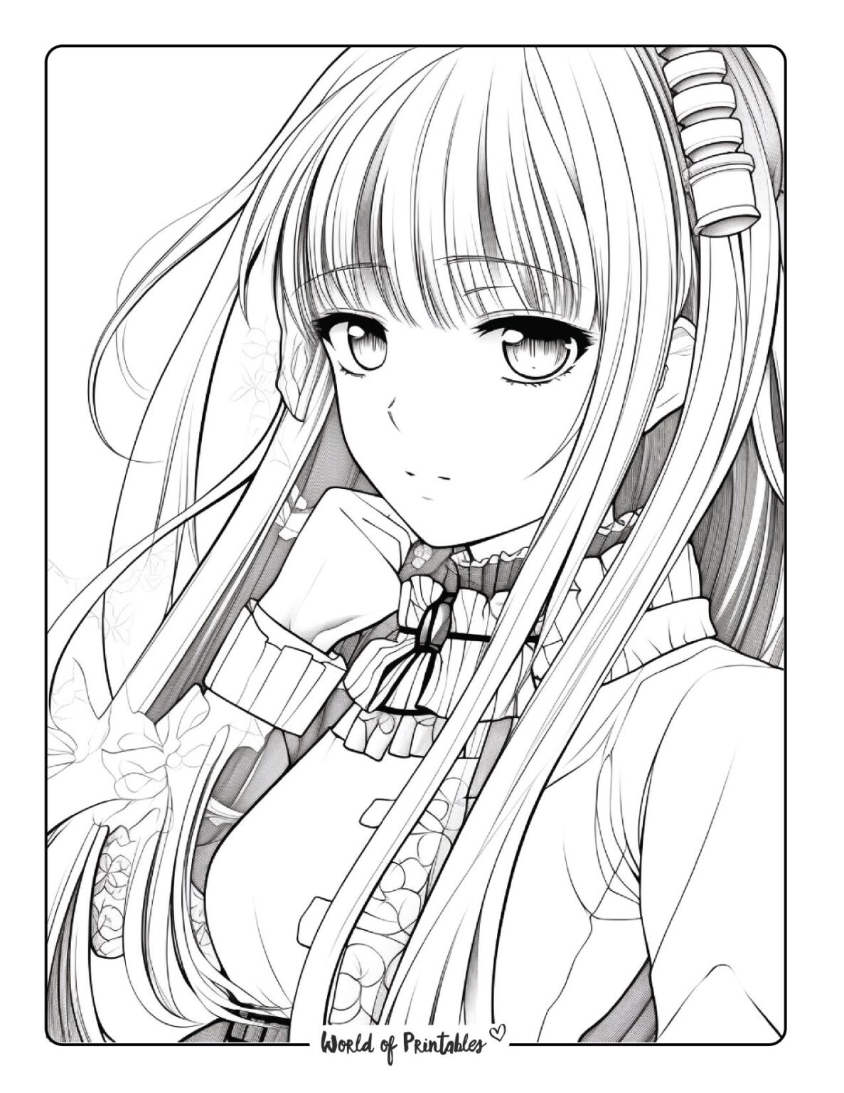 Anime Coloring Pages For Kids Adults World Of Printables