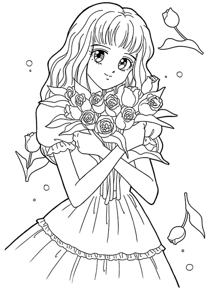 Anime Coloring Pages PDF Coloringfolder