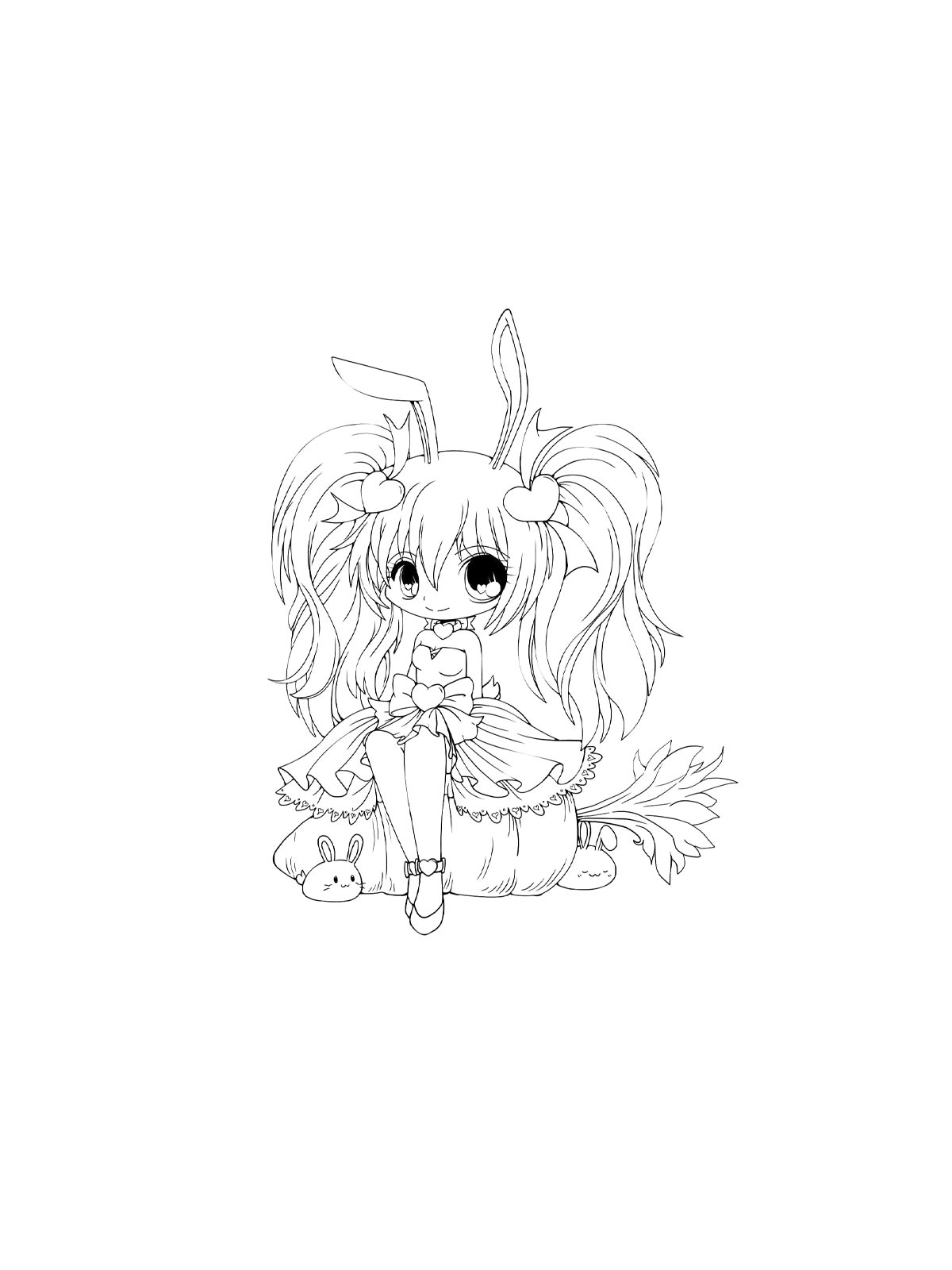 Anime Girl Coloring Pages
