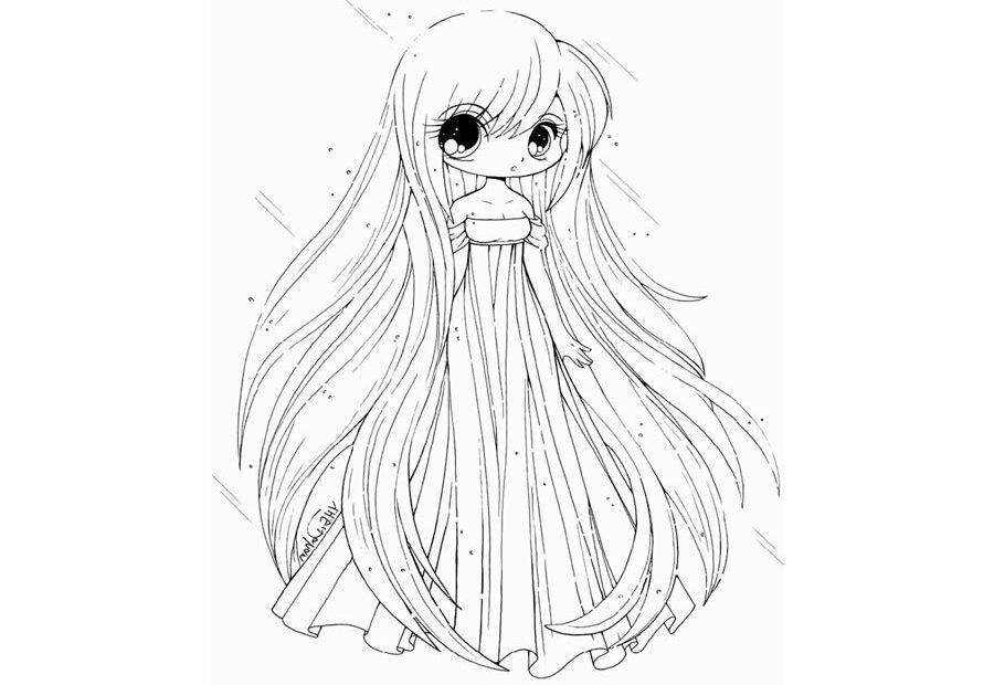 Anime Girl Coloring Pages