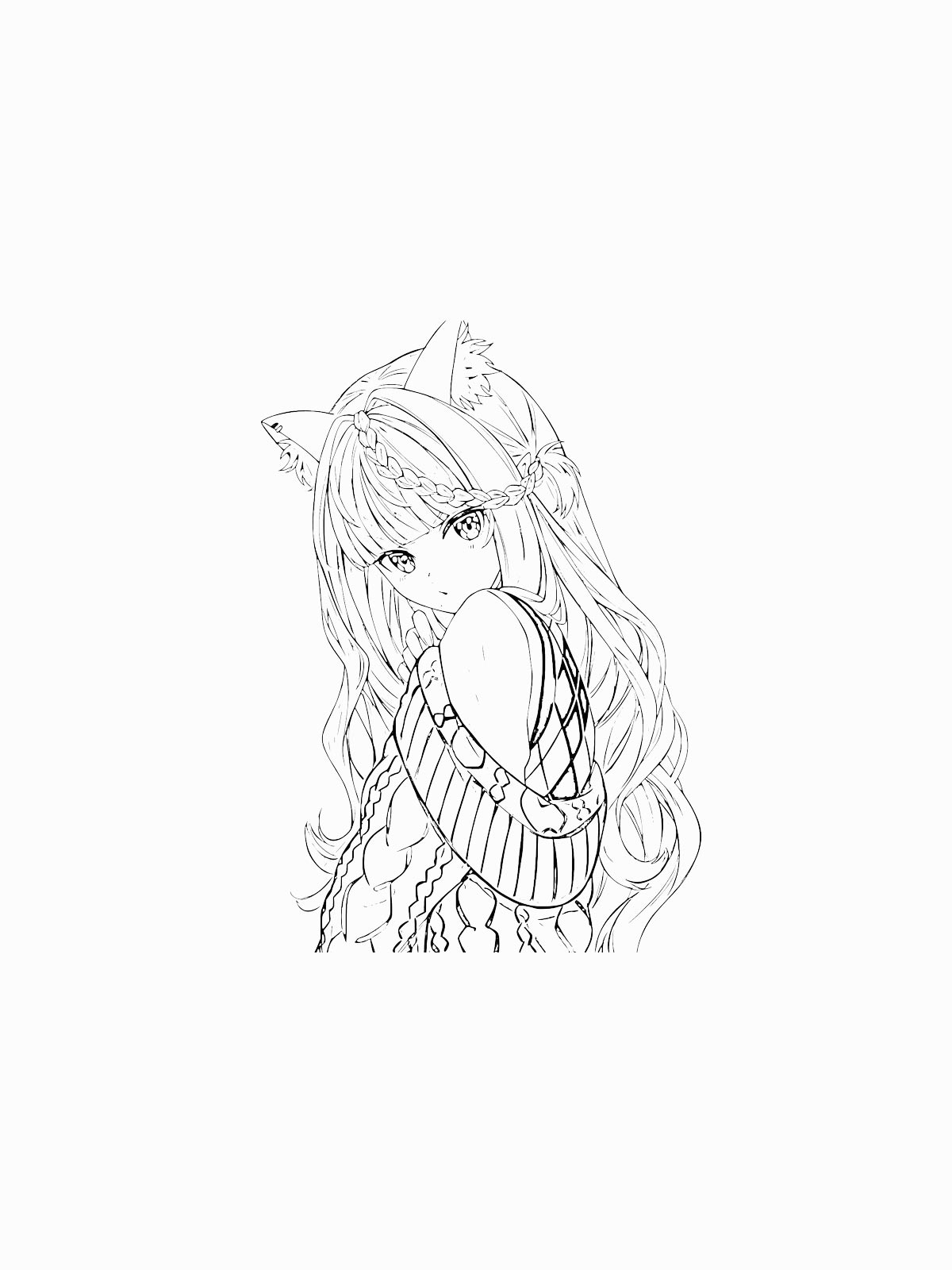 printable coloring pages anime girl