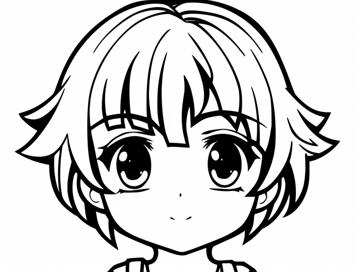 Anime Girl Coloring Sheet Coloring Page Anime Girl Coloring Sheet Coloring Page