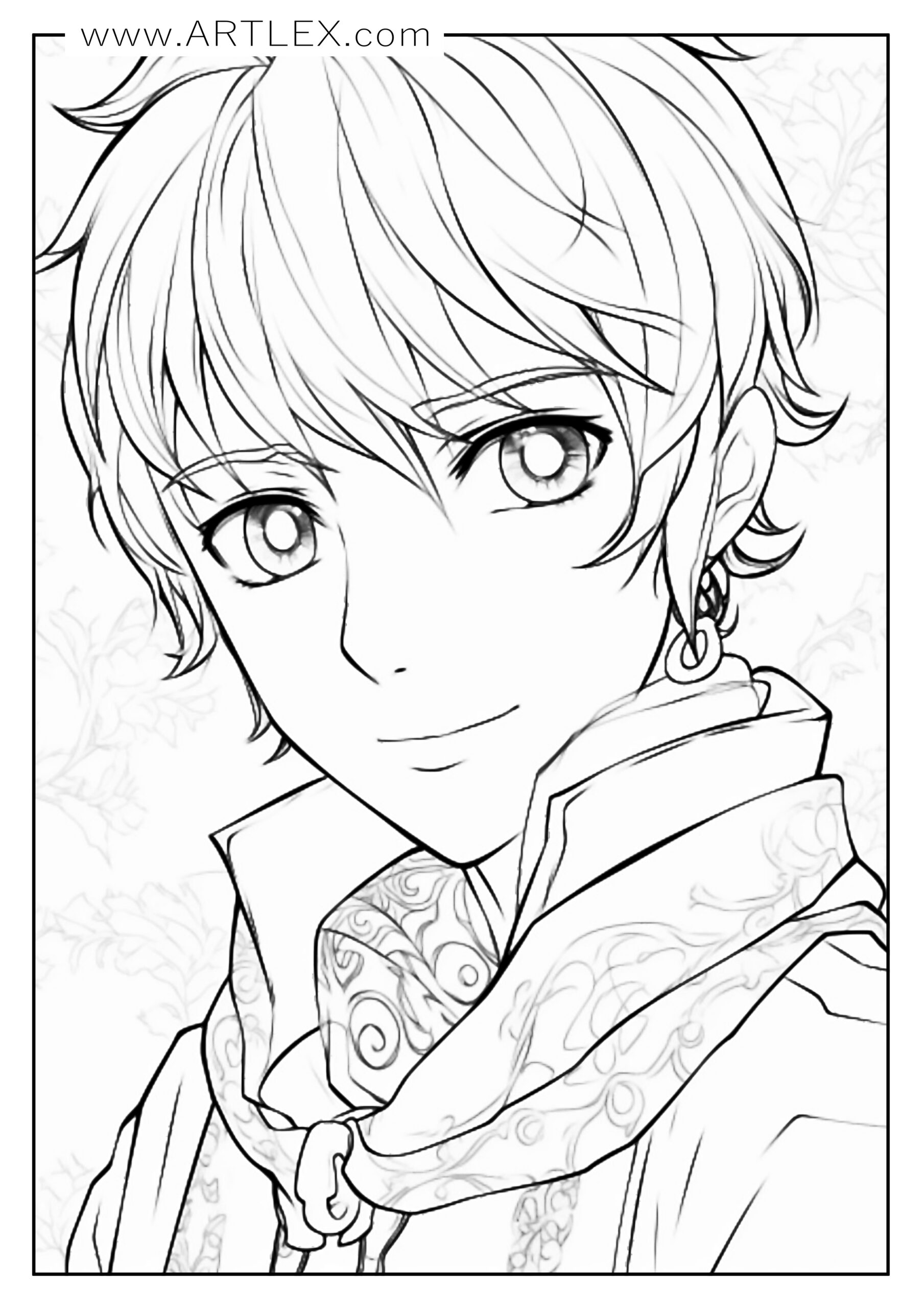anime coloring page free
