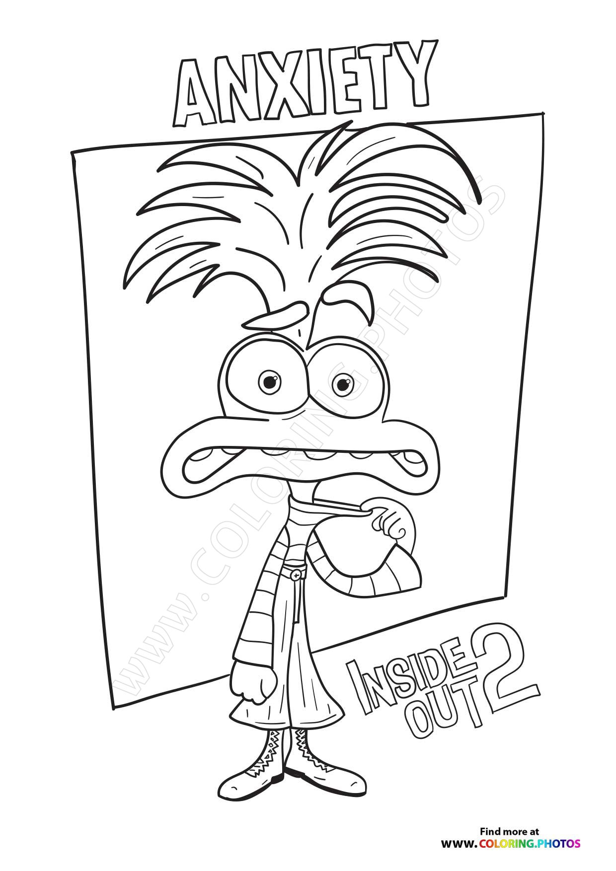 Anxiety Inside Out 2 Coloring Pages For Kids Anxiety Inside Out 2 Coloring Pages For Kids