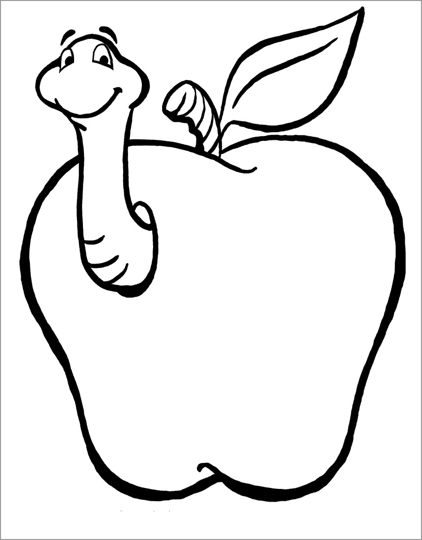 Apple Coloring Pages For Toddlers ColoringBay