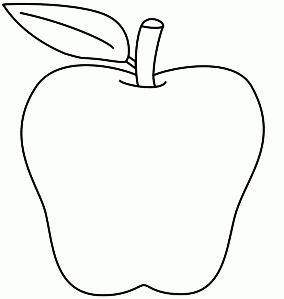 free printable apple coloring sheets