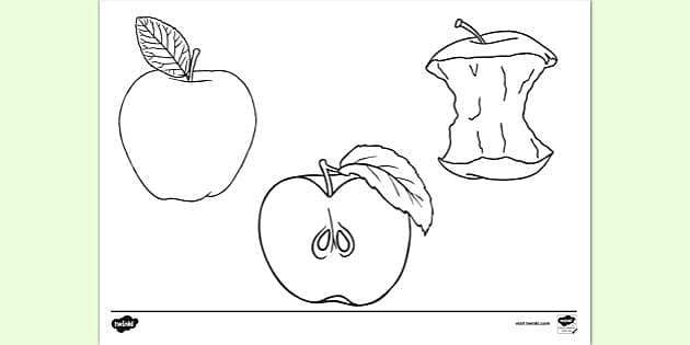 Apple Colouring Page Colouring Sheets teacher Made Apple Colouring Page Colouring Sheets teacher Made