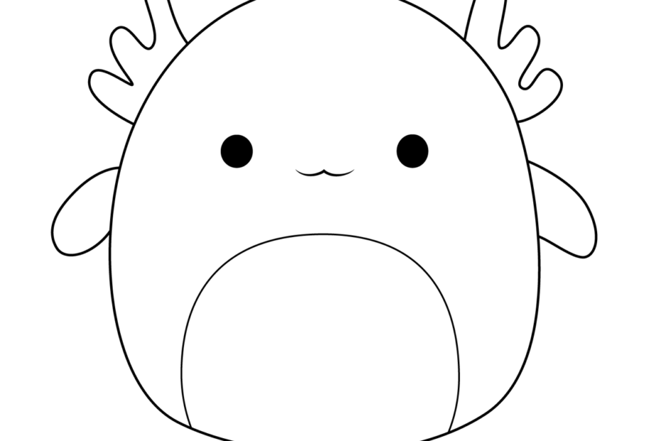 Archie The Axolotl Squishmallows Coloring Page For Kids