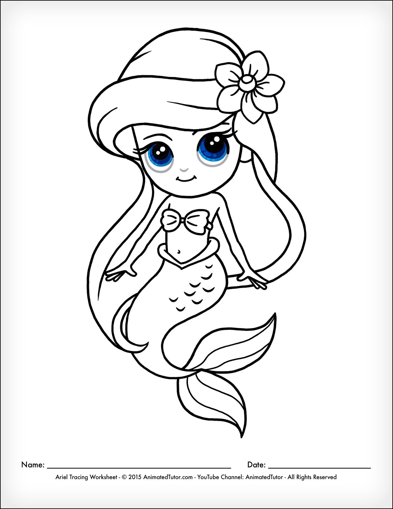 Ariel Mermaid Printable Ariel Mermaid Printable