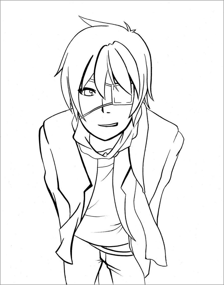 Astonishing Unbelievable Anime Boy Coloring Page ColoringBay