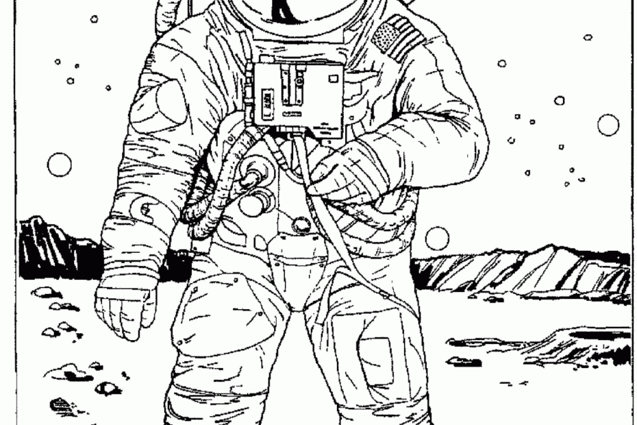 Astronaut Outer Space Coloring Page Coloring Home