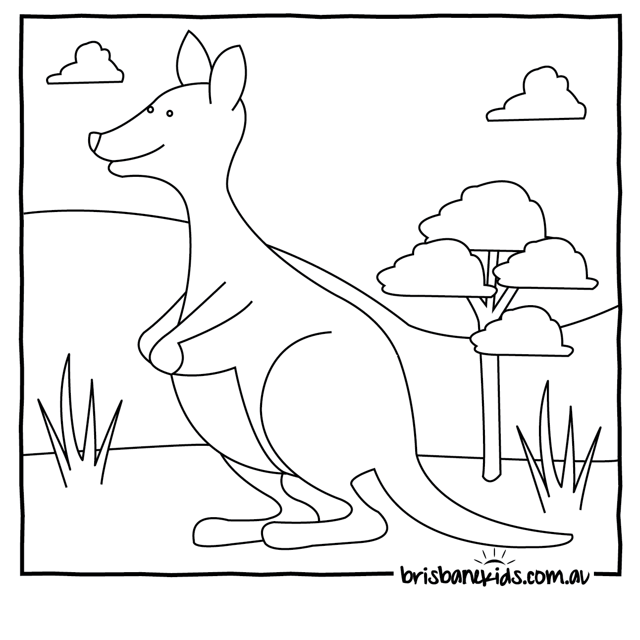 Australian Animals Colouring Pages Brisbane Kids