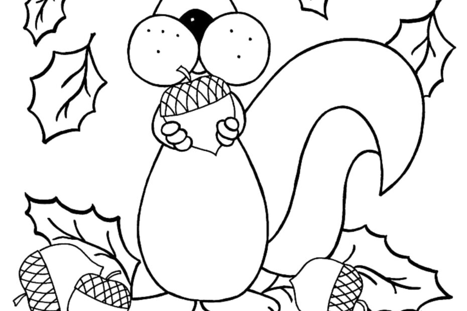 Autumn Animals Coloring Page Free Printable Coloring Pages Fall