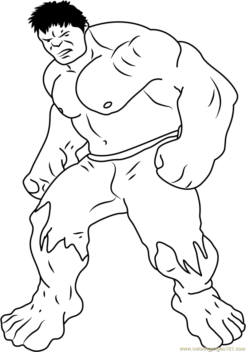 Hulk drawing for kids coloring
